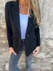 2026 Amazon Europeo y Americano Transfronterizo Otoño e Invierno Nuevo Blazer de Lana Casual para Mujer con Solapa Botones Bolsillo Falso