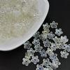 1 Caixa Plástico Acrílico Flor Pequena Transparente Galvanizado Colorido Cinco Pétalas Tigela Flor DIY Material Artesanal Aproximadamente 12mm