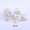Arte de uñas mariposa joyería tridimensional pedrería Super Flash lz nuevo rojo neto decoración de uñas piedra ojo de gato lazo circón diamante