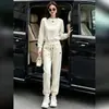 Conjunto Elegante de Estilo Francés Nuevo para Otoño-Invierno para Mujer, Ropa Urbana de Moda, Sudadera de Manga Larga Bicolor Deportiva Vibrante, Conjunto Casual de Dos Piezas