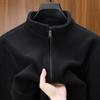 Jaqueta de Lã Grande Novo Tamanho 2026 para Homens, Jaqueta de Lã Polar Espessada para Outono e Inverno, Jaqueta Cardigan Moletom Casual com Gola Alta