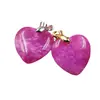 Colgante de jade con borde de jade Piedra Jade colgante de corazón de jade Flor de durazno colgante de corazón de durazno de jade rosado colgante de collar de jade