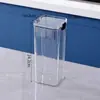 Caja de almacenamiento de cocina cuadrada gruesa para mascotas, caja de plástico transparente sellada para mantener la frescura, tanque de almacenamiento de granos secos