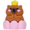 Capybara de dibujos animados de goma blanda de PVC más vendido transfronterizo figura 3D papelería divertida para estudiantes punta y tapa de bolígrafo lápiz
