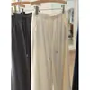 "Escarcha Congelada" sensación de bruma suave~ Capa de aire lavada con arena, suave y lisa, pantalones casuales superadelgazantes para mujer, primavera H041904