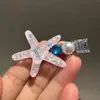 Estrela do Mar Flores de Primavera e Verão Estrela do Mar Presilha de Cabelo Garra Cabelo Parte Traseira Clipe Tubarão de Cabelo Lateral Acessórios de Cabelo para Mulheres
