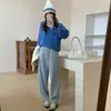 Calça Casual de Inverno Nova com Aumento de Veludo Espessado para Meninos e Meninas Solta de Perna Larga Calça Esportiva Cintura Elástica Bom Caimento Lâmina Ligeiramente Curva