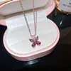 Elegancia Floral~ Collar de Flor de Gota de Agua de Circonita Dulce y Colorida, Cadena de Clavícula de Lujo Ligero de Nicho, Collar de Gama Alta para Mujer