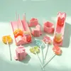 Série criativa de moldes para pirulitos com padrões compostos, cortadores de fondant, designs realistas, formas de nuvem poligonais e vários designs tridimensionais