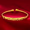 Nuevo Brazalete Gimmel de Apertura de Oro Arena de Vietnam Chapado en Latón Moneda Europea Chapado en Oro Joyería de Boda Joyería