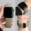 Pulseira Magnética de Couro Genuíno para Apple Watch Compatível com S10/9/8/7/6/5/4/3/2/SE/Ultra