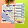 Bolsa de Papel Tenedor Ondulado Plato de Papel Rectangular Vajilla para Pasteles Set Desechable Pastel de Cumpleaños Cuchillo y Tenedor Engrosados Combinación de Platos