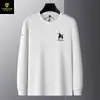 Sudadera Pesada Cubag 320g para Hombre, Marca de Moda, Sudadera Cálida de Otoño e Invierno con Cuello Redondo para Hombre, Camiseta Base con Bordado