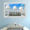 Mezquita comercio exterior más vendido efecto creativo 3D pegatinas de ventana falsa decoración pared sala de estar dormitorio