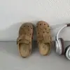 Meias-pantufas Fechadas com Solado Grosso para Mulheres, Novos Tamancos de Verão para Exterior, Sandálias Rasteirinhas Versáteis Slip-On Estilo Birkenstock Retrô