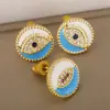Distrito Lu Moda Feminina Estilo Europeu e Americano Joias Brincos Olho da Sorte Brincos Personalizados Criativos Acessórios