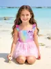Traje de baño de una pieza estilo falda para niñas Traje de baño de falda de sirena Traje de baño de princesa Traje de baño para niños para aguas termales