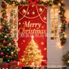Popular Transfronteriza Decoración Navideña de Amazon Bandera para Puerta Impresa Decoración Exterior Bandera para Patio Colgante para Árbol de Navidad