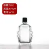 Botella de Vidrio Transparente con Flor Roja para Aceite Esencial, Botella de Aceite de Masaje de 3-50ml, Botella Vacía para Relleno de Aceite Activo para el Hogar