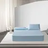 2026 Nuevo Modelo 10A Antibacteriano Spandex Seda Enfriadora Sábana Enfriadora de Cama Sábana de Seda Hielo de Verano Juego de Tres Piezas Color Sólido Simple