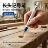 Marcador de Punta Larga para Azulejos de Piso, Bolígrafo de Color para Carpintería en Obra, Marcador Impermeable a Base de Aceite para Azulejos de Baño, de Agujero Profundo, Secado Rápido
