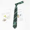Estilo Universitario Corbata jk Estudiante Japonés Corbata Verde Nudo Perezoso Sin Nudo Aprendizaje Raíz de Pluma Corbata Blusa Uniforme Fresco