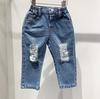 Jeans Infantil Personalizado 2024 Novo Outono, Calças para Meninos, Calças da Moda para Meninas, Calças da Moda de Outono