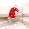 Accesorios Populares Transfronterizos para Adornos Navideños DIY Creativos Versátiles Aleación de Zinc Incrustada con Diamantes Accesorios para Árbol de Navidad Gorro de Navidad
