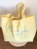 Bolsa de Lona de Gran Capacidad de Verano Linda Bolsa Tote Bordada con Letras de Natillas Nueva Bolsa Tote de Gran Capacidad para Mujer