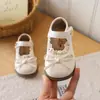 Zapatos de Cuero Pequeños con Lazo Elegantes para Niñas 2026 Nuevo Estilo Primavera/Otoño Zapatos Individuales Elegantes para Niños Estilo Princesa Suela Suave para Bebé