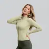 Novedad de Otoño para Mujer, Ropa de Yoga Ajustada Adelgazante de Manga Larga para Uso en Exteriores, Chaqueta Deportiva para Correr, Fitness, Yoga