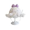 Sombrero de cuenca para bebé Benhui con lazo, sombrero de pescador fino para bebé niña de primavera y verano, lindo, súper lindo, sombrero de cuenca con protección solar