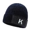 Gorro de Invierno de Chenilla para Hombre de Mediana Edad Estudiantes Jóvenes Forrado de Polar Cálido Gorro de Esquí Gorro de Lana Tejido