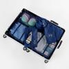 Bolsa de almacenamiento de siete piezas de tela Oxford de sarga para viaje, bolsa de acabado para clasificar ropa de viaje, bolsa de almacenamiento para maquillaje y lavado