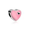 Exquisito trébol de cuatro hojas hueco multicolor con cuentas de gran agujero, venta al por mayor, cuentas sueltas en forma de corazón rosa, accesorios para pulseras de cuentas