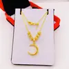 Collar de Cuentas de la Suerte Conejo de Luna Nueva para Mujer, Cadena de Clavícula de Alta Estética, Conjunto de Collar de Diseño de Nicho de Lujo Ligero Estilo Ins Venta al por Mayor