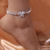 AliExpress alta venda Tornozeleira Borboleta de Cristal Brilhante Europeia e Americana Sexy Versátil Costura Acessórios para Pé de Praia Tornozeleira Feminina