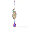 Atrapasoles de Cristal con Diamantes, Libélula Roja, Mariposa Colorida Adorno Colgante para Coche DIY, Carrillón de Viento Arcoíris para Jardín Exterior, Suministro Transfronterizo