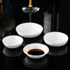 Hotel Cerámica Vajilla Palillero Palillero Plato de Sabor Plato para Salsa Snack Plato Blanco Puro con Plato para Vinagre Plato Han Venta Directa de Fábrica