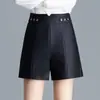 Pantalones Cortos de Jacquard Elegantes y de Moda para Mujer Otoño/Invierno Pierna Ancha Ropa Exterior Pantalones Versátiles 2026 Nuevos Pantalones Casuales de Tiro Alto Bootcut