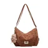 Bolso de Hombro de Invierno Estilo Coreano Retro Artístico Lazo Bolso de Mujer Moderno Fresco Casual Bolso Tote Cruzado