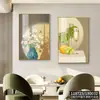 Pintura decorativa moderna minimalista para restaurante, lujo ligero, copa de vino, flor, pintura colgante para comedor, mural para sala de estar, pintura decorativa para comedor, versión vertical