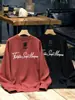Sudadera Retro Americana Pesada de 360g para Hombre Primavera Holgada de Moda Marca Bordada Cuello Redondo Top Chaqueta Casual para Hombre de Moda
