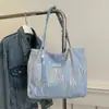 Bolso de Hombro Casual de Moda Estilo Mori 2024 Nuevo Bolso de Lona Estilo Nacional Rayas de Colores Bolso Tote Grande de Capacidad para Viajes