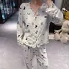 Cardigan de Seda Helada Acanalado Primavera Otoño Verano Estilo Celebridad de Internet Colección para Mujer Cuello en V Manga Larga Conjunto de Ropa para el Hogar Estilo Pequeño Chanel