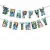 Decoración de Cumpleaños Tema Stitch Suministros Set de Decoración Stitch Platos de Papel Decorativos Desechables y Mantel