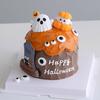 Decoración de Pastel de Halloween 2025 Lindo Adorno Tridimensional de Fantasma de Calabaza Fantasma Ojos Divertidos Cuentas de Caramelo Inserto