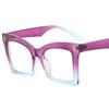 Outu montura grande nueva combinación de colores espejo plano para mujer mariposa adecuado para cara grande gafas decorativas de moda M6150