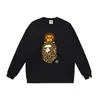 Comercio exterior transfronterizo marca de tendencia estilo japonés BAPE cabeza de tiburón estampado de letras unisex sudadera con cuello redondo colección