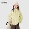 Fábrica de Ropa Infantil Xiaofei Nueva Colección Invierno 2026: Ropa exterior holgada para niñas, top de felpa casual para niños mayores